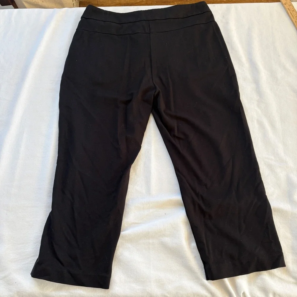 Nine West Black Cropped Dress Pants Womens‎ 12 Straight Leg Workwear 731M7E1422M - Picture 8 of 11